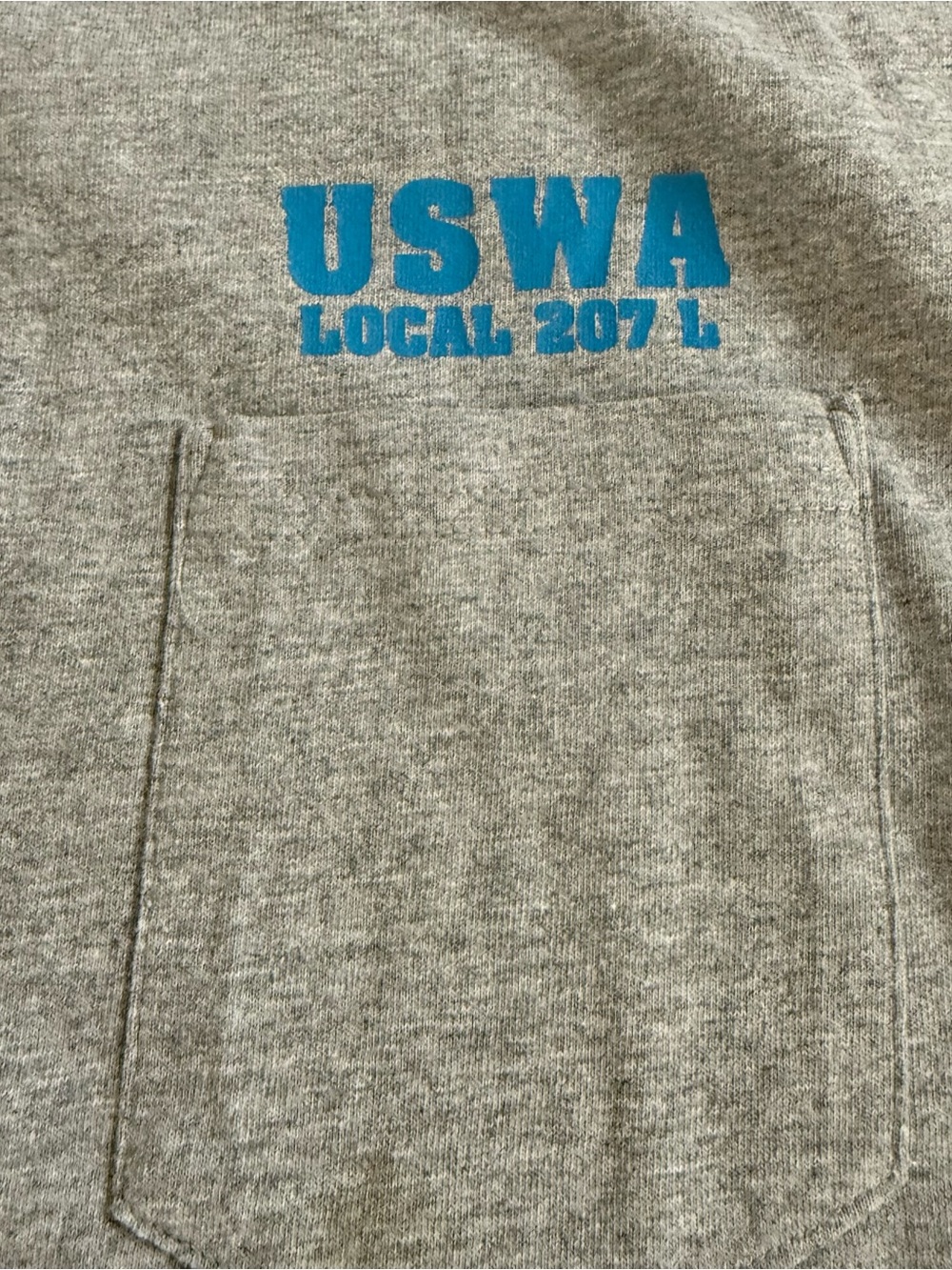 United Steel Works of America USWA Shirt USA Union Made XL Gray Patriotic - Picture 2 of 7